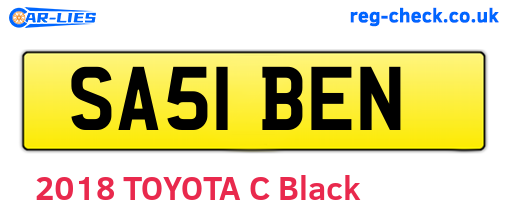 SA51BEN are the vehicle registration plates.