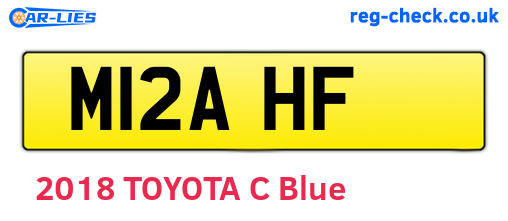 M12AHF are the vehicle registration plates.
