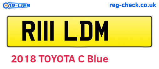 R111LDM are the vehicle registration plates.
