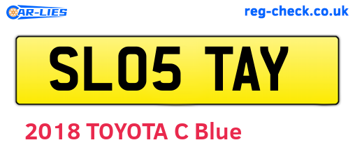 SL05TAY are the vehicle registration plates.