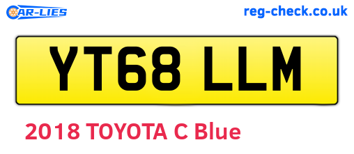YT68LLM are the vehicle registration plates.