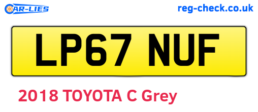 LP67NUF are the vehicle registration plates.