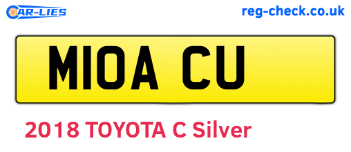 M10ACU are the vehicle registration plates.