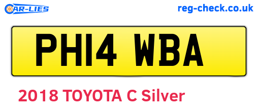 PH14WBA are the vehicle registration plates.