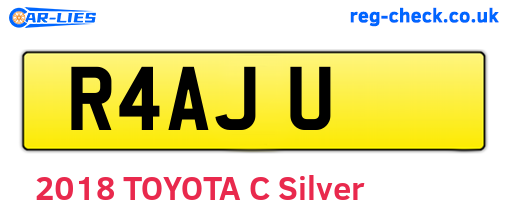 R4AJU are the vehicle registration plates.