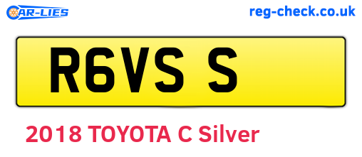 R6VSS are the vehicle registration plates.