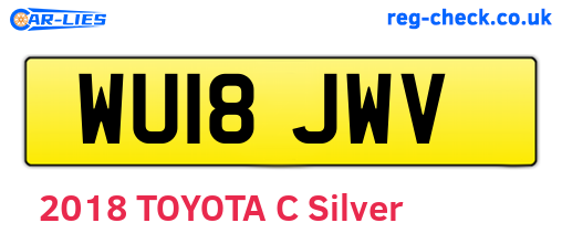 WU18JWV are the vehicle registration plates.