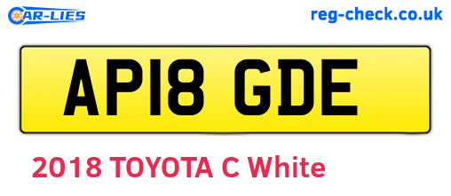 AP18GDE are the vehicle registration plates.