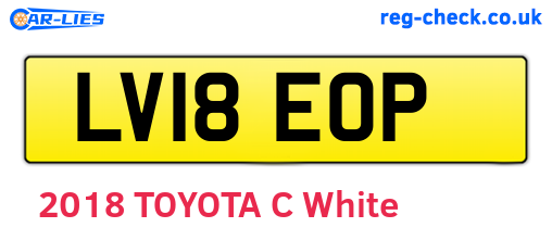 LV18EOP are the vehicle registration plates.