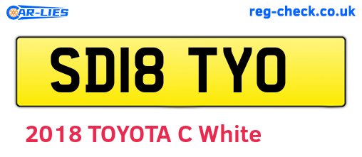 SD18TYO are the vehicle registration plates.