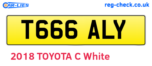 T666ALY are the vehicle registration plates.