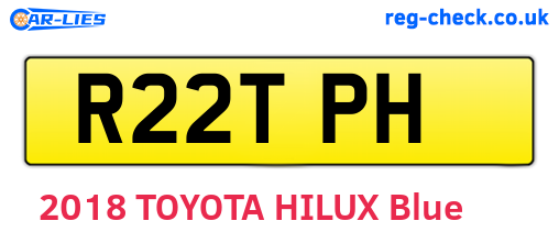 R22TPH are the vehicle registration plates.
