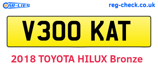 V300KAT are the vehicle registration plates.