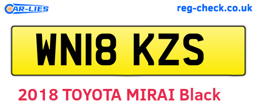 WN18KZS are the vehicle registration plates.