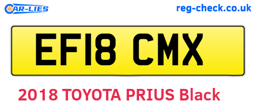EF18CMX are the vehicle registration plates.