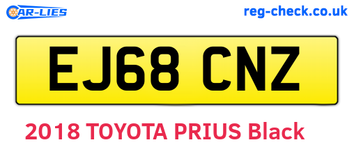 EJ68CNZ are the vehicle registration plates.