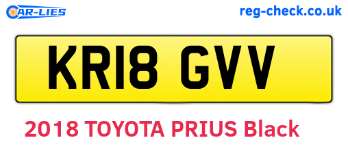 KR18GVV are the vehicle registration plates.