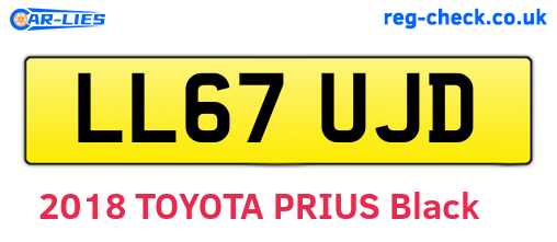 LL67UJD are the vehicle registration plates.