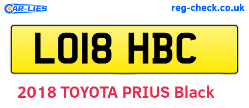 LO18HBC are the vehicle registration plates.