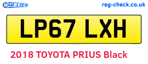LP67LXH are the vehicle registration plates.