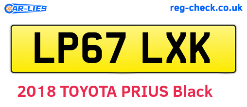 LP67LXK are the vehicle registration plates.