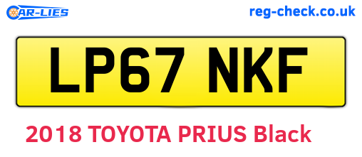 LP67NKF are the vehicle registration plates.