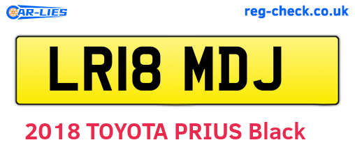 LR18MDJ are the vehicle registration plates.