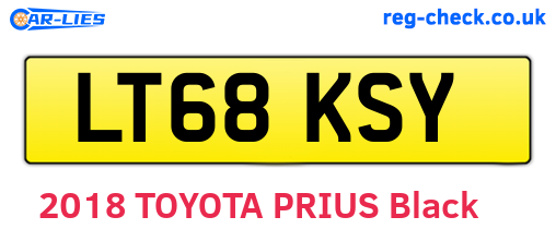 LT68KSY are the vehicle registration plates.