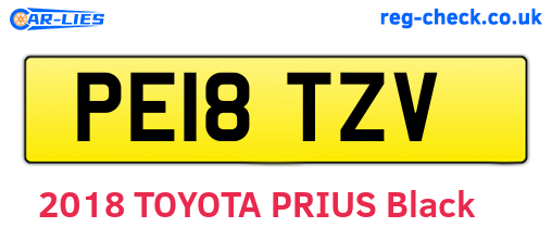PE18TZV are the vehicle registration plates.