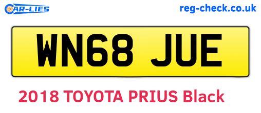 WN68JUE are the vehicle registration plates.