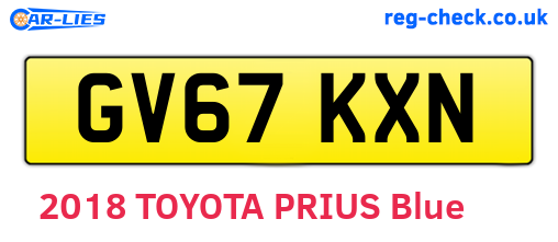 GV67KXN are the vehicle registration plates.