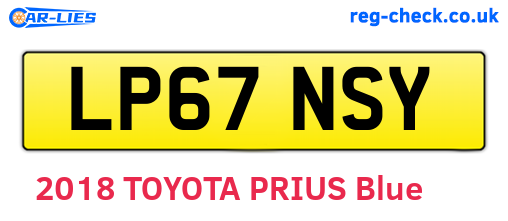 LP67NSY are the vehicle registration plates.