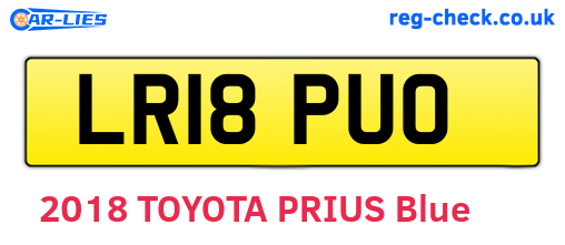 LR18PUO are the vehicle registration plates.