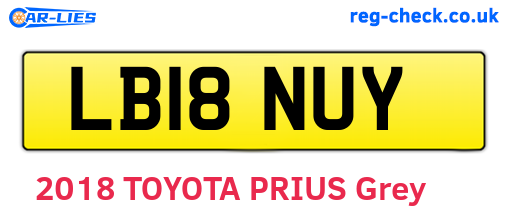 LB18NUY are the vehicle registration plates.