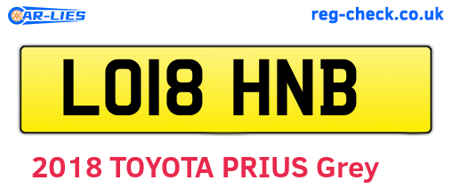 LO18HNB are the vehicle registration plates.