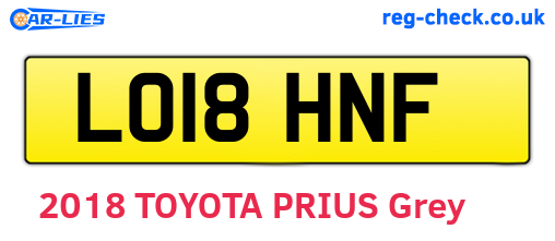 LO18HNF are the vehicle registration plates.