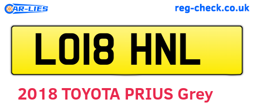 LO18HNL are the vehicle registration plates.
