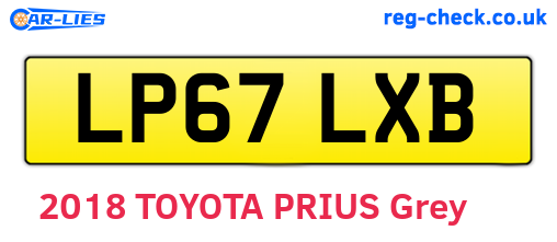 LP67LXB are the vehicle registration plates.