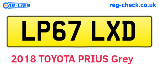 LP67LXD are the vehicle registration plates.