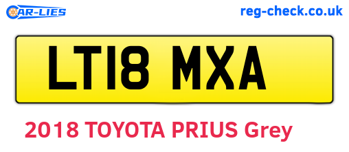 LT18MXA are the vehicle registration plates.