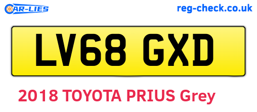 LV68GXD are the vehicle registration plates.