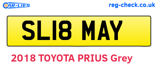 SL18MAY are the vehicle registration plates.