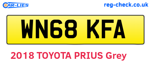 WN68KFA are the vehicle registration plates.