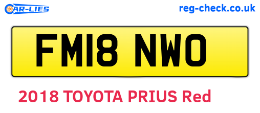 FM18NWO are the vehicle registration plates.