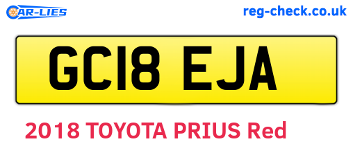 GC18EJA are the vehicle registration plates.