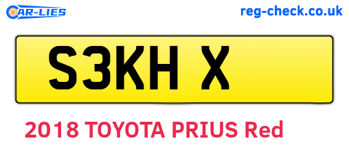 S3KHX are the vehicle registration plates.