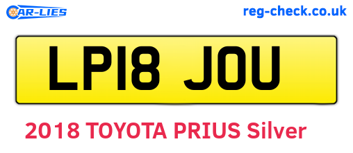 LP18JOU are the vehicle registration plates.
