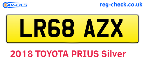 LR68AZX are the vehicle registration plates.