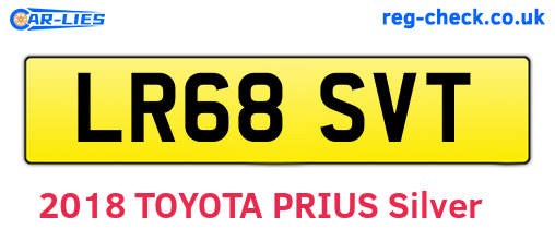 LR68SVT are the vehicle registration plates.