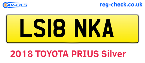 LS18NKA are the vehicle registration plates.